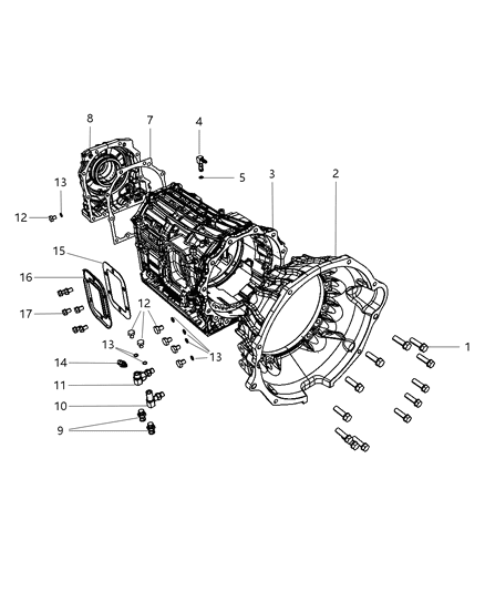 2007 Dodge Ram 3500 Bolt-HEXAGON Head Diagram for 68020025AA