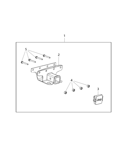 2019 Jeep Wrangler Receiver Kit - Trailer Tow Diagram