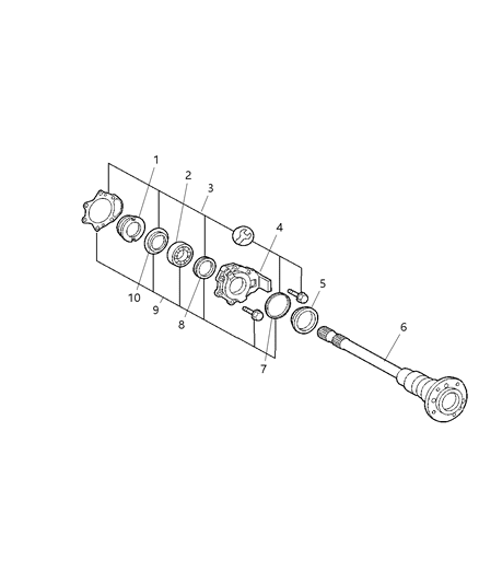 2003 Dodge Sprinter 2500 Cover-Axle Bearing Diagram for 5134636AA