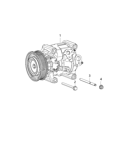 2016 Chrysler Town & Country A/C Compressor Mounting Diagram