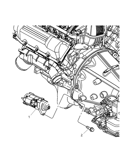 2009 Dodge Durango Starter & Related Parts Diagram 1