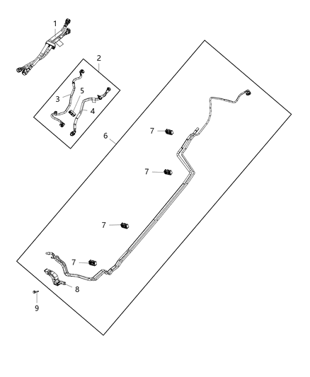 2015 Jeep Cherokee Tube-Fuel Supply And Return Diagram for 68172598AB