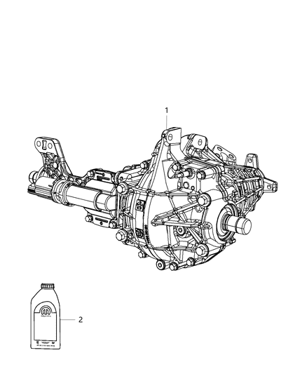 2019 Ram 1500 Axle-Service Front Diagram for 68349705AA