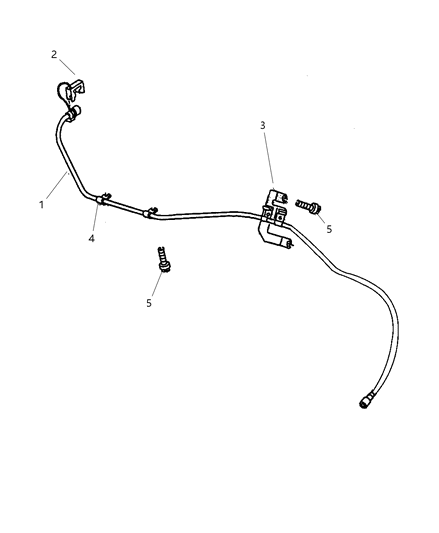 1999 Dodge Durango Fuel Lines, Front Diagram