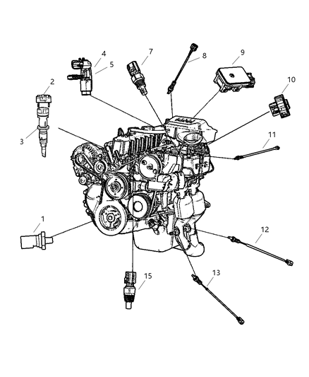 2002 Jeep Wrangler Sensor-Crankshaft Position Diagram for 56027865AB