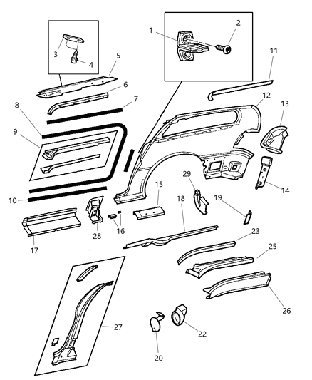 2005 Chrysler Town & Country Door Fuel-Fuel Fill Diagram for 4860572AE