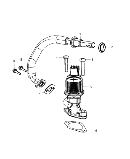 2011 Ram 1500 Valve-EGR Diagram for 5192090AB