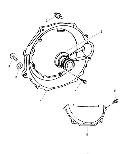 2001 Dodge Viper Clutch Housing Diagram