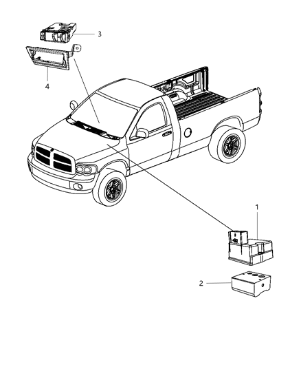 2012 Ram 2500 Modules, Brake, Suspension & Steering Diagram