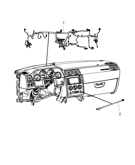 2011 Dodge Challenger Wiring-Instrument Panel Diagram for 68064384AC