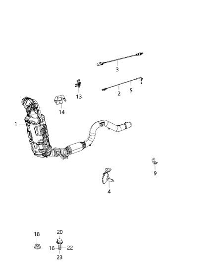 2018 Jeep Compass Oxygen Sensor Diagram for 68228511AB