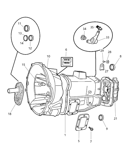 2002 Dodge Ram 2500 Case & Related Parts Diagram 2