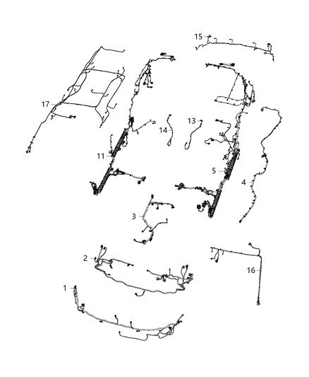 2017 Chrysler Pacifica Wiring-Body Left Diagram for 68282543AF