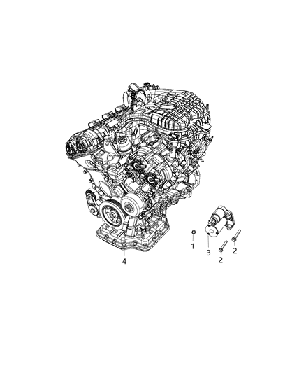 2017 Dodge Grand Caravan Starter & Related Parts Diagram