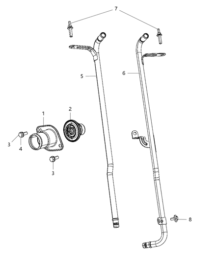 2010 Chrysler 300 Housing-THERMOSTAT Diagram for 53022168AB