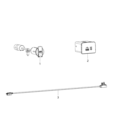 2017 Ram 2500 U Connect Media & Charging Center Diagram