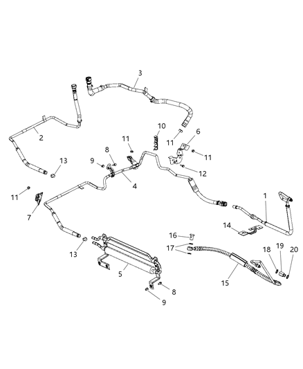 2017 Ram ProMaster 2500 Power Steering Hoses Diagram 2