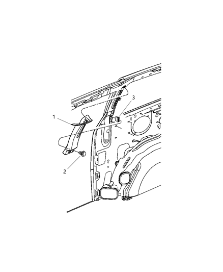 2004 Dodge Caravan Molding-C-Pillar Diagram for RT58BD5AE