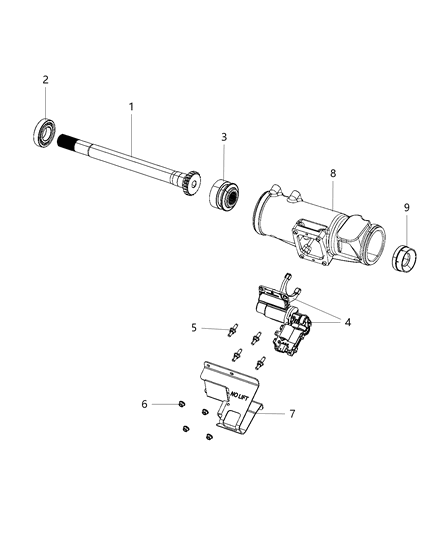 2020 Ram 5500 Axle Shift Diagram for 68456999AA