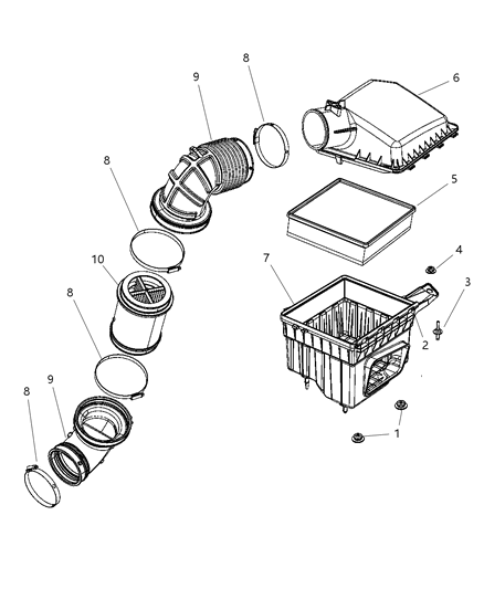 2007 Dodge Ram 3500 Air Cleaner Diagram 2