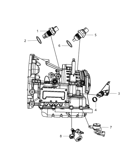 2014 Dodge Avenger Sensors - Drivetrain Diagram 1