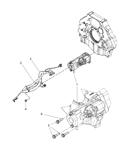 2009 Dodge Ram 2500 Screw-Starter Motor Diagram for 4429834