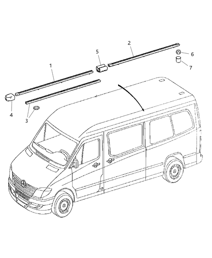 2008 Dodge Sprinter 3500 Roof Rack Diagram