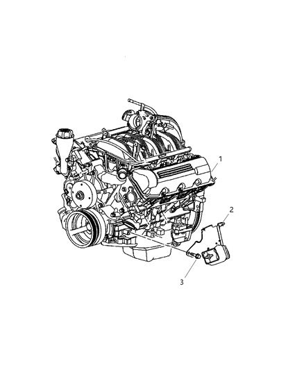 2007 Jeep Commander Mounts, Front Diagram 1