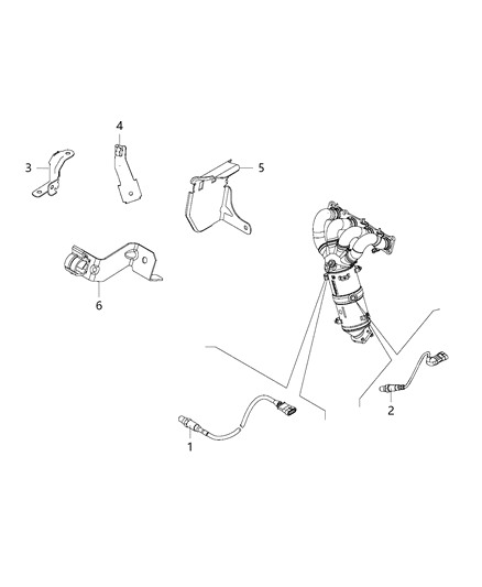 2015 Jeep Renegade Bracket-Oxygen Sensor Diagram for 68199244AA