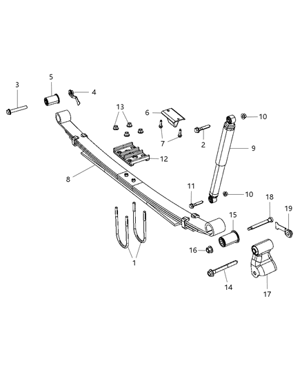 2013 Ram 5500 BUSHING-Spring Diagram for 68160719AA