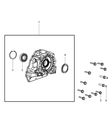 2013 Ram 2500 Bearing-4WD Adapter Diagram for 52119915AA