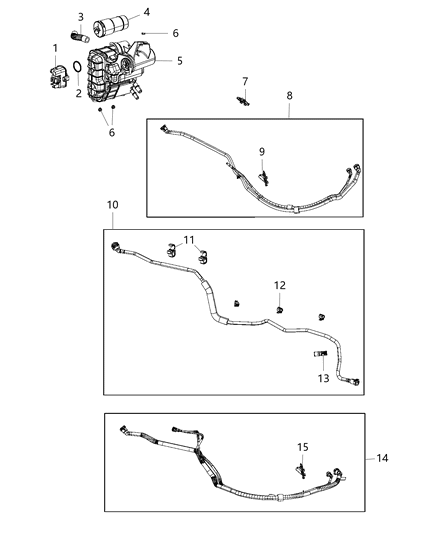 2019 Jeep Cherokee Vacuum Canister & Leak Detection Pump Diagram