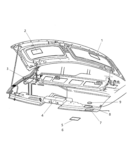 2003 Dodge Ram Van Label Diagram for 3824626
