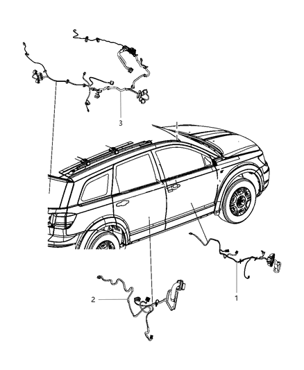 2013 Dodge Journey Wiring Doors & Liftgate Diagram