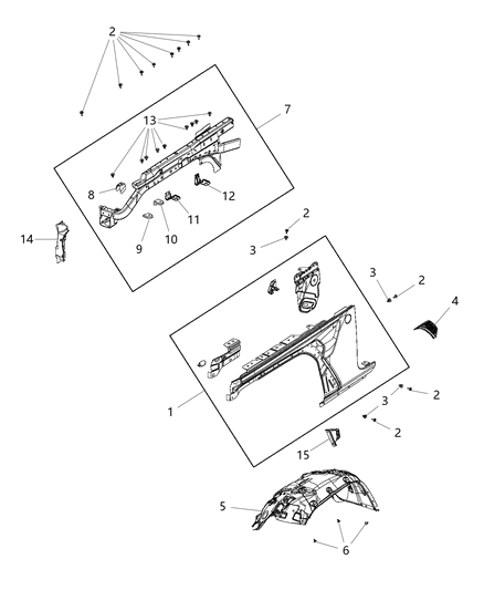 2020 Jeep Wrangler Front Fender Diagram