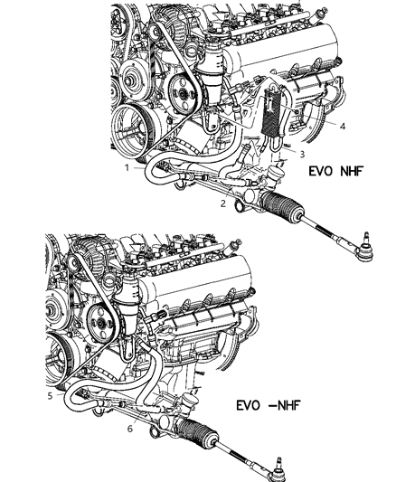 2004 Dodge Dakota Line-Power Steering Return Diagram for 52110349AA