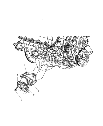 2006 Dodge Ram 3500 Mounts, Front Diagram 2