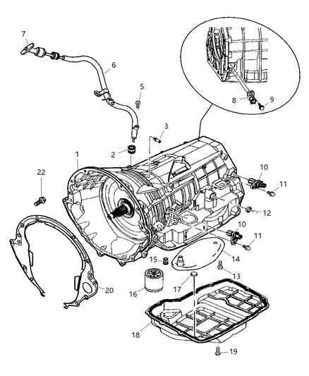 2002 Jeep Grand Cherokee Case & Related Parts Diagram 2