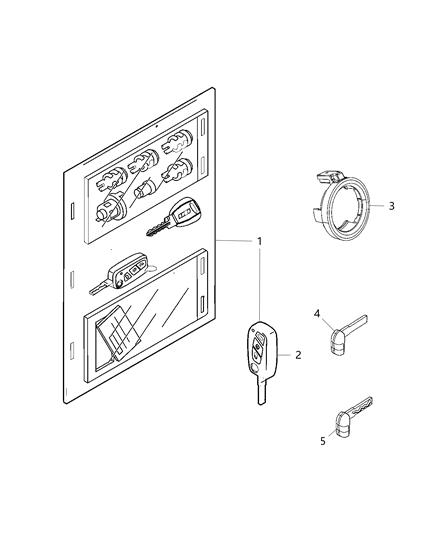 2019 Ram ProMaster City Key Fob-Blank With Transmitter Diagram for 68334510AA