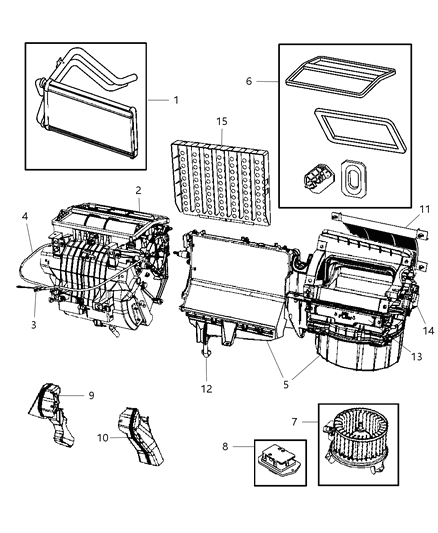 2009 Dodge Caliber Housing-Blower Motor Diagram for 5191801AD