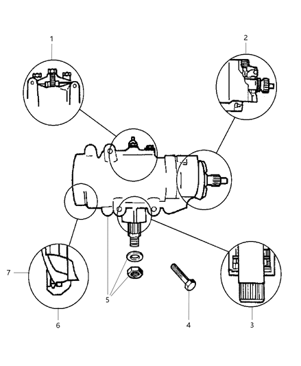 2001 Jeep Wrangler Power Steering Gear Diagram for 52089046AC