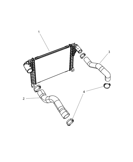 2007 Dodge Nitro Hose-Charge Air Cooler Diagram for 55037790AD