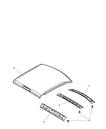 2009 Dodge Ram 3500 Cab Chassis Roof Panel Diagram