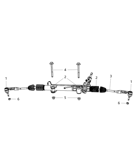 2007 Dodge Nitro Rack And Pinion Gear Diagram for 52109984AF