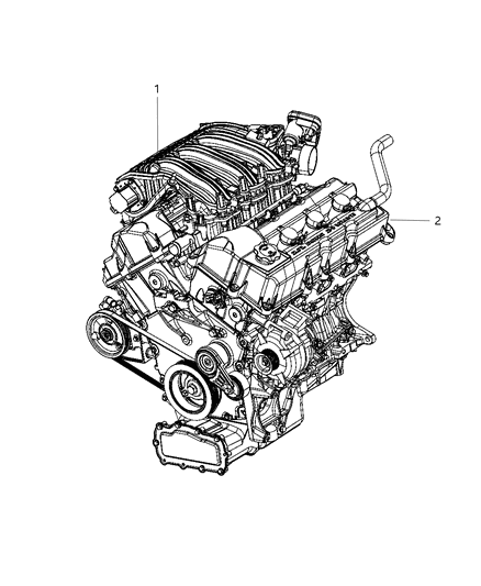 2009 Dodge Charger Engine Assembly & Service Diagram 1