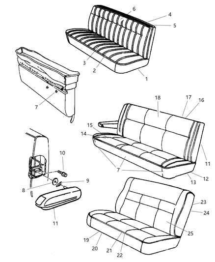 1997 Dodge Ram Van Rear Seat Diagram