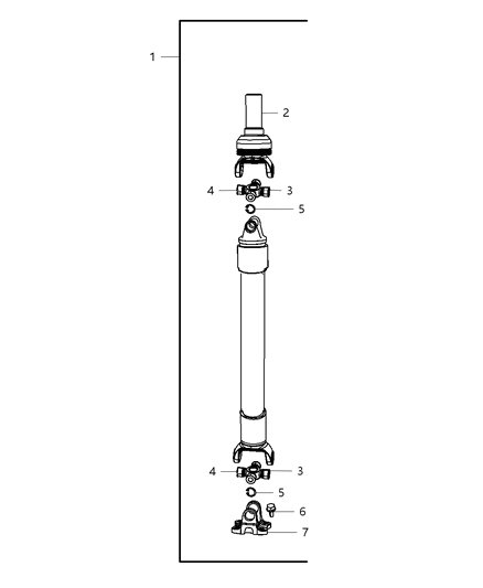 2008 Dodge Ram 2500 Rear Drive Shaft Diagram for 52123148AB