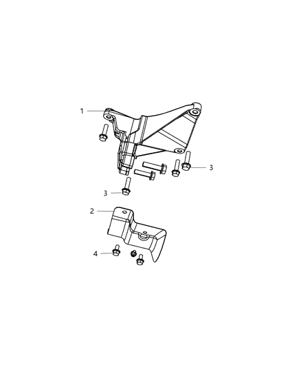 2007 Dodge Avenger Intermediate Shaft Bracket & Shield Diagram