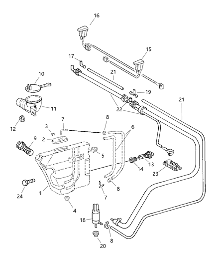 2004 Chrysler Crossfire Washer System Diagram