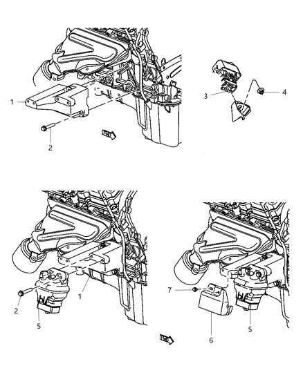 2010 Chrysler 300 Engine Mounting Right Side Diagram 2